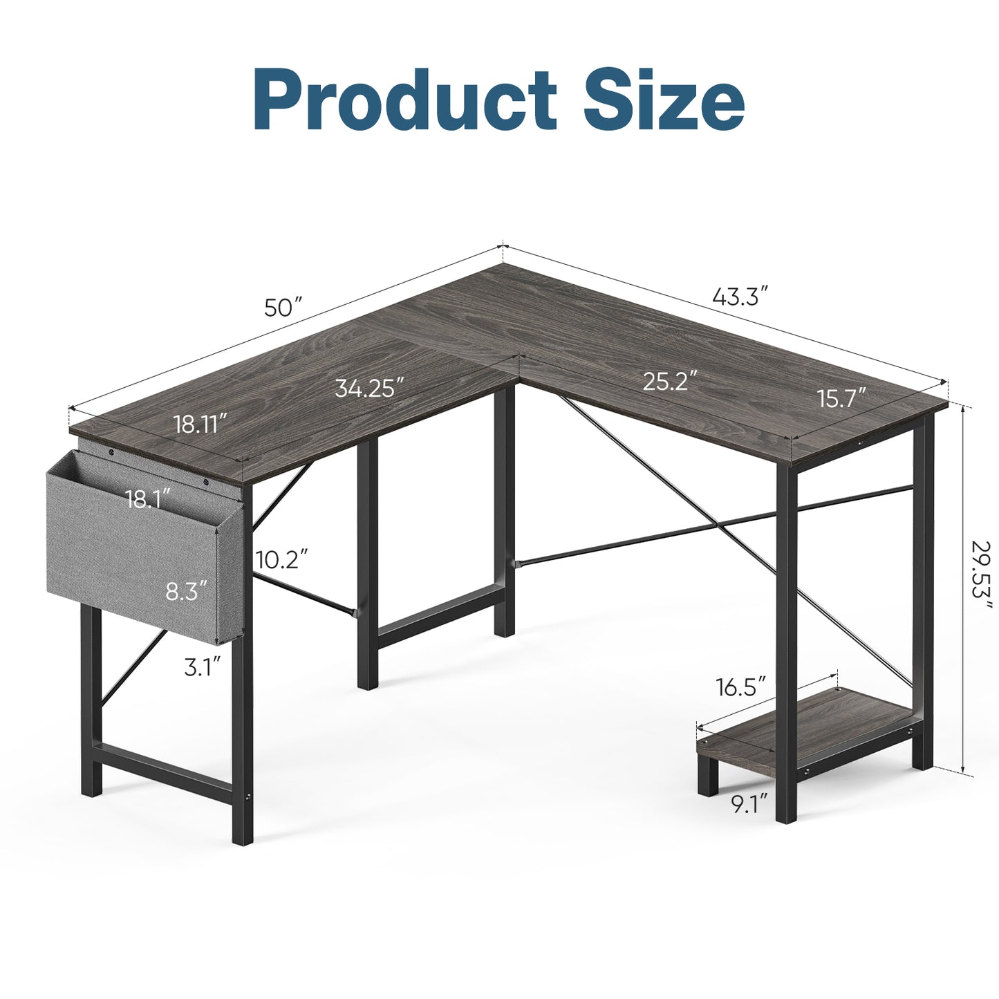 L-Shaped Computer Desk